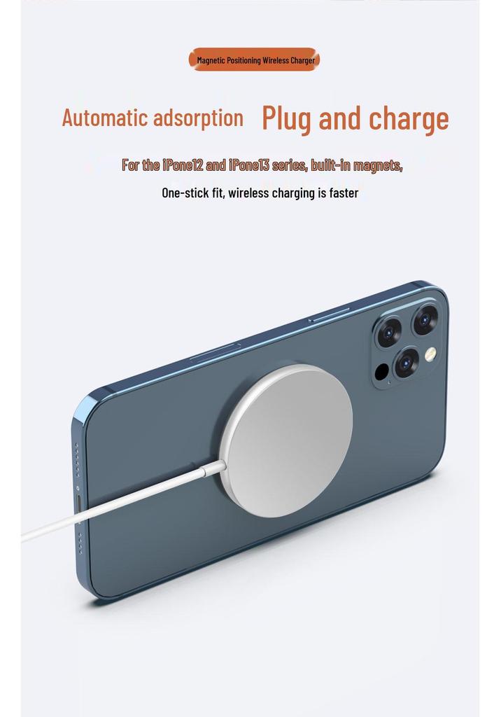 Compatible with Apple 12-16 MagSafe, Fast 15W Magnetic Wireless Charger, N52 Enhanced