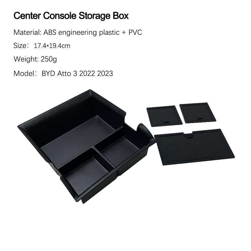 For BYD Atto 3 Yuan Plus 22-23 Years Car Center Console Storage Box Armrest Box Storage Tray byd Act 3 Byd Atto3 Accessories
