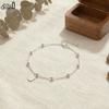 EFFIE QUEEN 925 Sterling Silver 3MM Beads Ball Chain Bracelet Simple Jewelry for Women Gift Rhodium Plated Trend Bracelet SB67