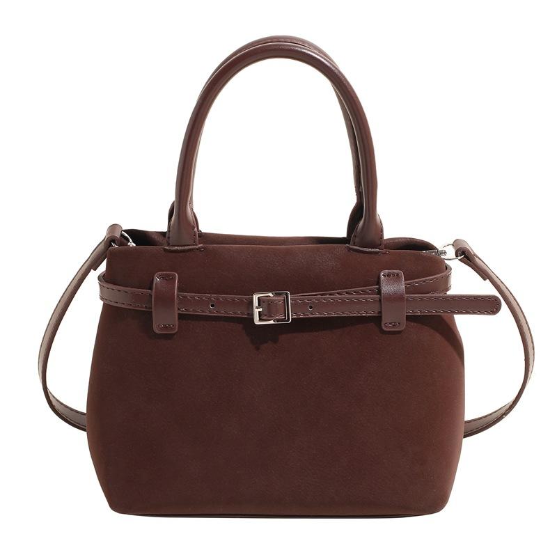 Retro Hand Carry Trendy Small Square Bag Women's 2025 Winter New Fashion One Shoulder Oblique Span Bag High-end Casual Women's Bag