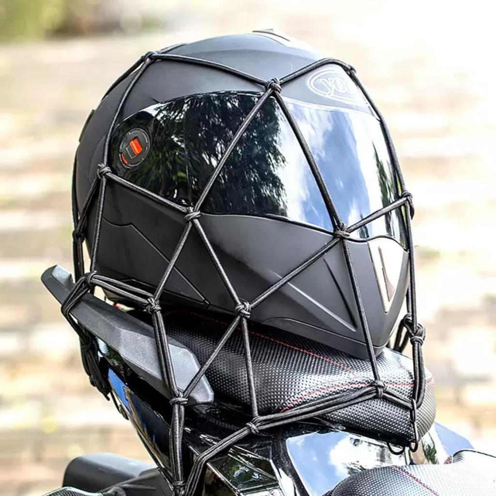 Motorcycle Net, 40X40 Travel Net, Luggage Net, Cargo Net with Hooks, Elastic to Prevent