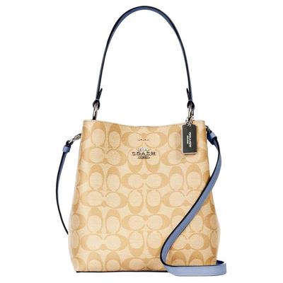Town Canvas Artificial Leather With Leather Bucket Bag, Shoulder Bag, Crossbody Bag, Handbag Small Women's 2312-SIGPW
