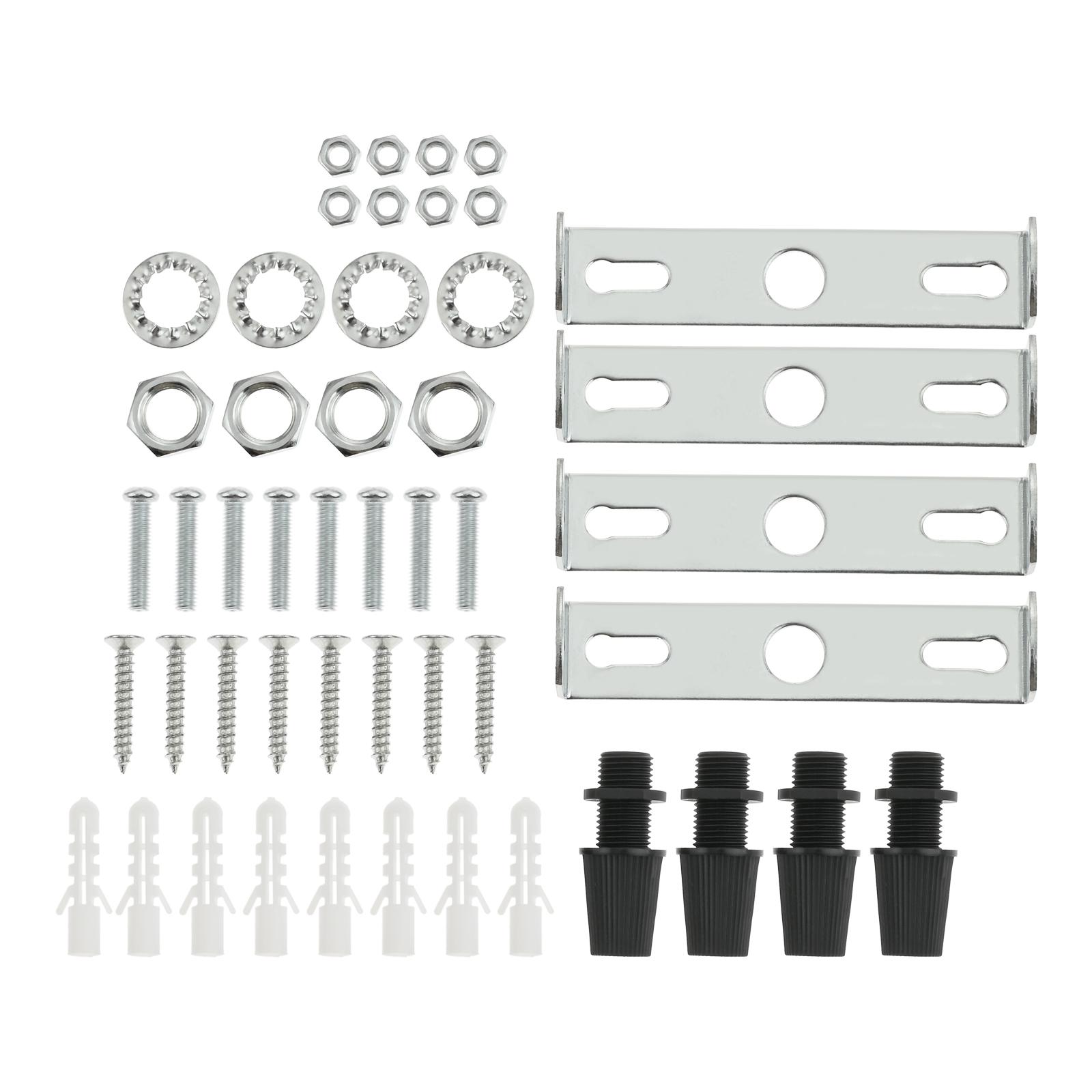 

4 Sets Ceiling Light Plate Kit Light Fixture Mounting Bracket Plate for Home Office Pendant Wall Light with Screw Washer Nut