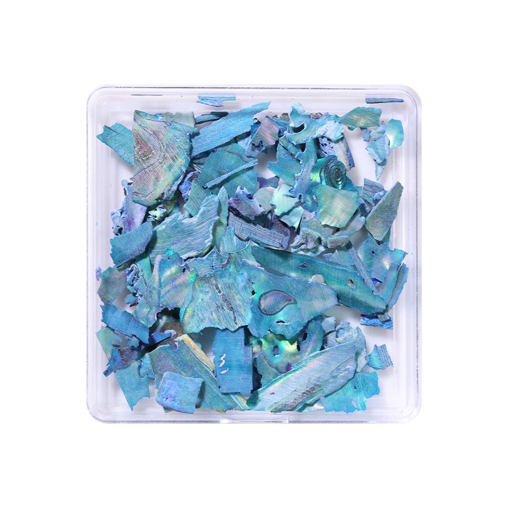 Iridescent Nail Art Shell Ornaments - Ultra-thin Colored Stone and Gravel Slices in Box