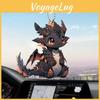 Acrylic Black Dragon Cartoon Car Charm Pendant For Stylish Vehicle Decoration