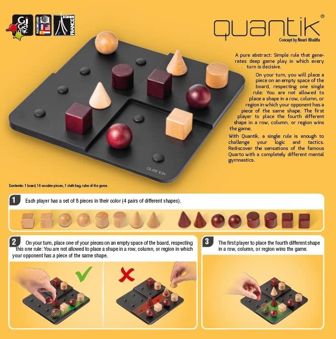 GIGAMIC Quantik Japanese Board Tabletop Educational Brain France [Official Distributor] Game, Game, Toy, Kids, Training,