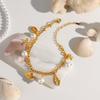 Yori Ocean Style Summer Accessories Shell Pearl Shell Drop Chain Bracelet Bangle Stainless Steel High Quality Jewelry