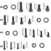 460pcs 12.9 grade black carbon steel knurled socket head cap screw set, DIN912 M3 M4 M5 M6 nuts and washers, for machinery.