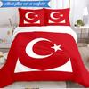 3PCS Turkish Football Emblem Bedding Set 2D Printing (Includes 1 Duvet Cover + 2 Pillowcases Coreless), Bedroom decor,Fan gift