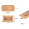 50Pcs Kraft Paper Pillow Box with Clear Window Party Favors Mini Pillow Packaging Box for Candy Chocolate Gift Jewelry Wedding