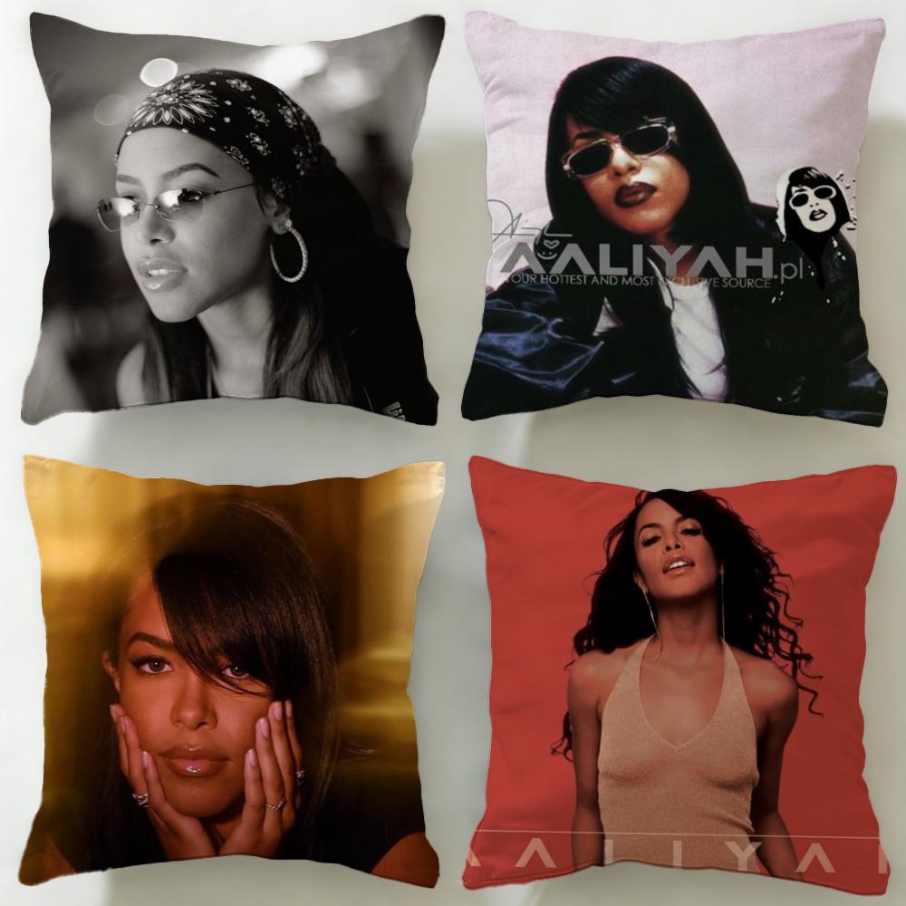 classic singer Aaliyah Cushion Cover Soft EasyWash Pillow Case Versatile for Couch Bed Travel and Office