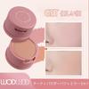 Wirwody Cheek Powder with Mirror and Natural Cheek Enhances Soft Conceals Suitable for Suitable for All Skin 4 Shades Coral Puff, 3-in-1 Powder,
