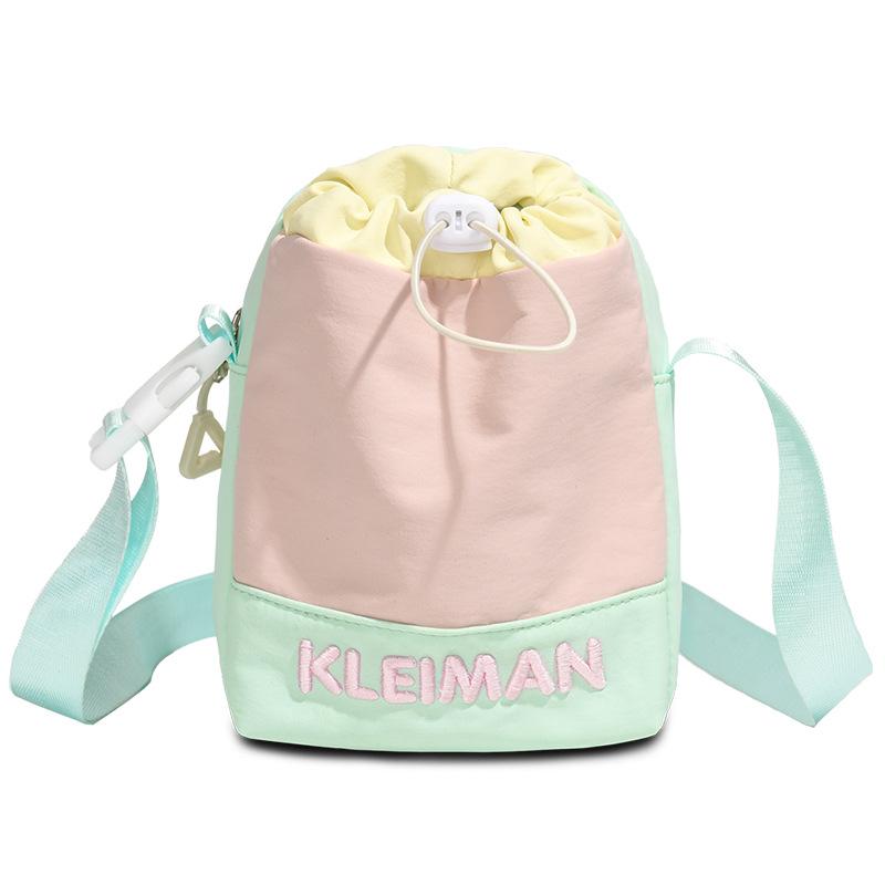Textured Dopamine Water Cup Bag Female Tide Brand Travel Mountain Climbing Storage Messenger Bag Mountain Outdoor Sports Mobile Phone Bag