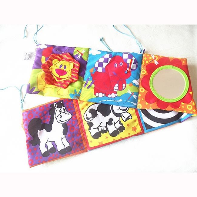 Learn Picture Animal Book Gallery Hračka Soft Zoo Postýlka Baby Cloth Book Intelligence 1 ks
