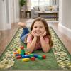 [7] LOMA GREEN 80 x 220cm Rubberized Rug D6989