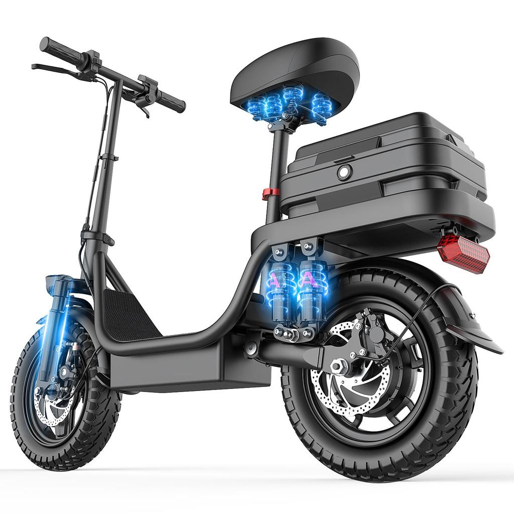 TOOFLY GQ8 14 Inch Road High Carbon Steel With Seat Electric Scooter 250W Motor 48V15AH Battery Outdoor Commuting E-Scooter