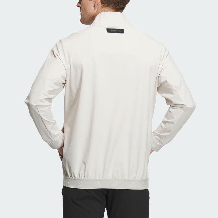 adidas 4-Way Stretch Jacket Color Block Retro Sports Stand Collar Long Sleeve Golf Jacket Men Jacket Phosphor-Brown IN6596