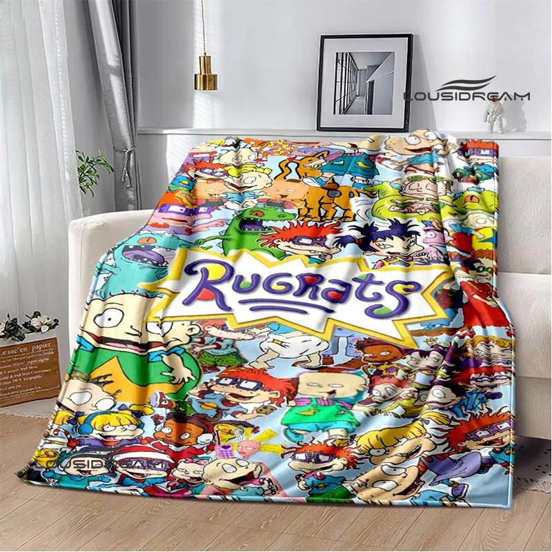 3D Cartoon R-rugrats Blankets Picnic blanket blankets for beds Flange Warm blanket Home travel blanket bed linings birthday gift