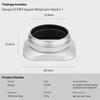 Haoge LH-EW3 Metal Square Lens Hood Shade with 49mm Adapter Ring for Fujifilm Fuji Finepix X100, X100S, X100T, X70, X100F, and X100V Cameras