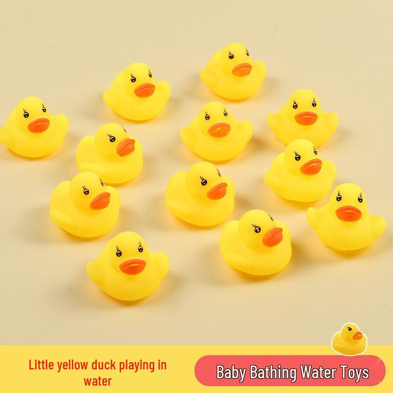Squeeze & Squeak Vinyl Bath Duck: Interactive Yellow Toy for Boys & Girls