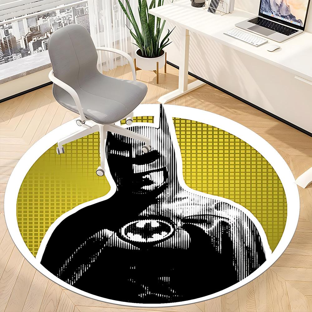 1pc Batman Office Round Area Rug, Under Office Chairs Bedroom Living Room Home Decor, Room Deco, Available in Various Sizes
