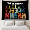 Custom Name Chess Print Tapestry, Backdrop, Easy Setup, Ideal for Bedroom, Office & Living Room, with Aesthetic Wall Hanging Decor.