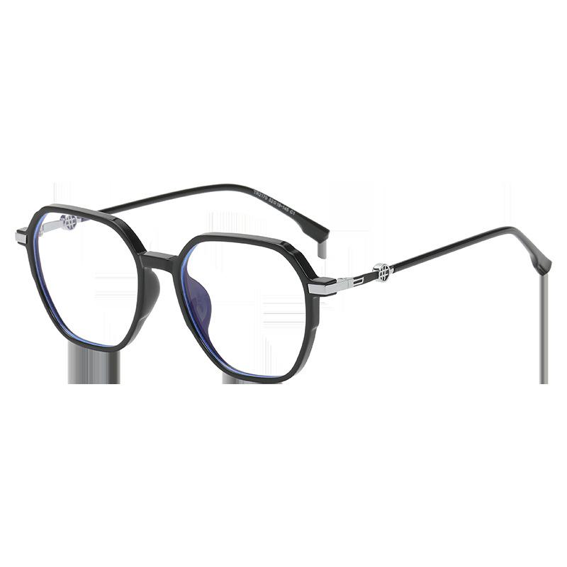 Tr90 Glasses Frame Trendy Plain Glasses Frame, Flat Glasses Retro Anti-Blue Glasses Women 2170
