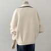 New Arrivals Open Run Trsleet Button High Neck Women Minimal Loose Fit Double Pk