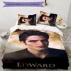 Juego de Ropa de Cama Edward Cullen de 3 Piezas Funda Nórdica con Cierre Incluye 1 Funda Nórdica y 2 Fundas de Almohada para Todas las Estaciones Decoración de Dormitorio Hogar Dormitorio Universitario