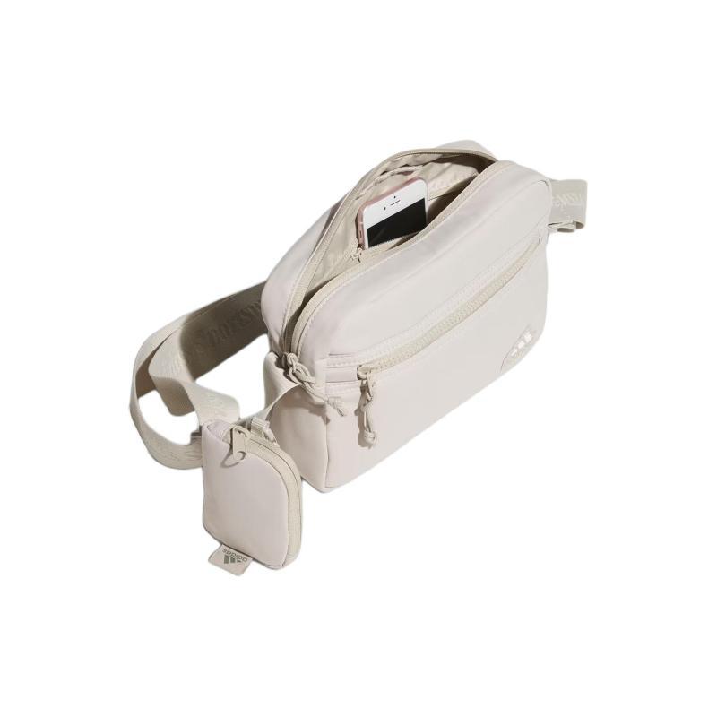 Adidas Recycled Polyester Shoulder Bag, Crossbody Bag Mini Unisex Light Gray Adidas IS9490