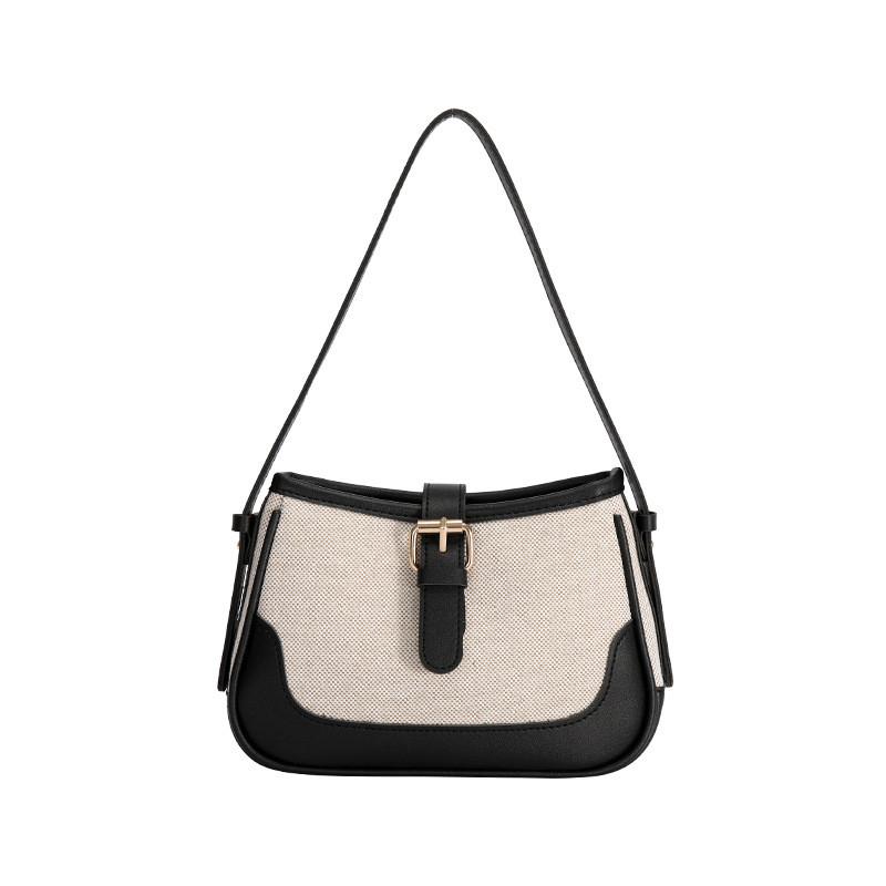 Ielgy Commuter Underarm Bag Contrast Color Crescent Bag