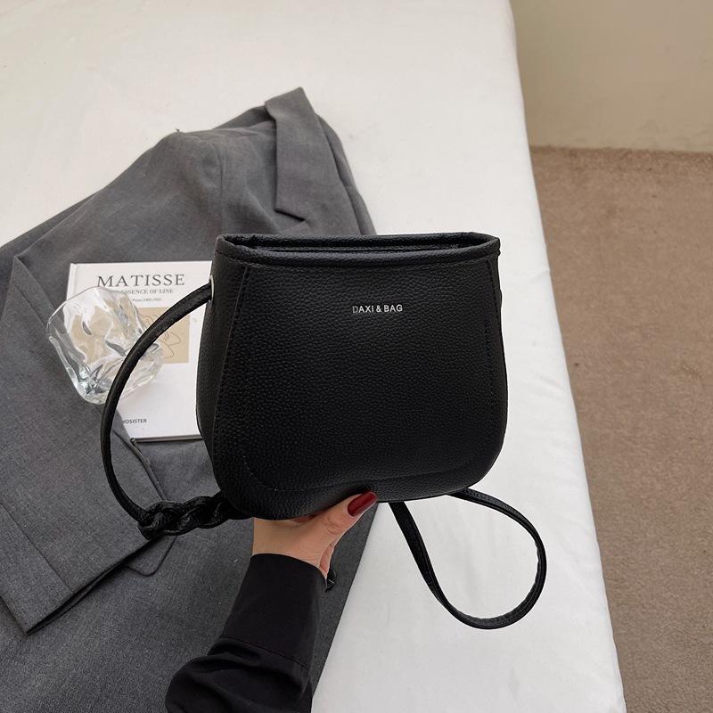 Fashionable, Casual, Simple, Niche, Solid-color, Single-shoulder Bag, Crossbody Bucket Bag