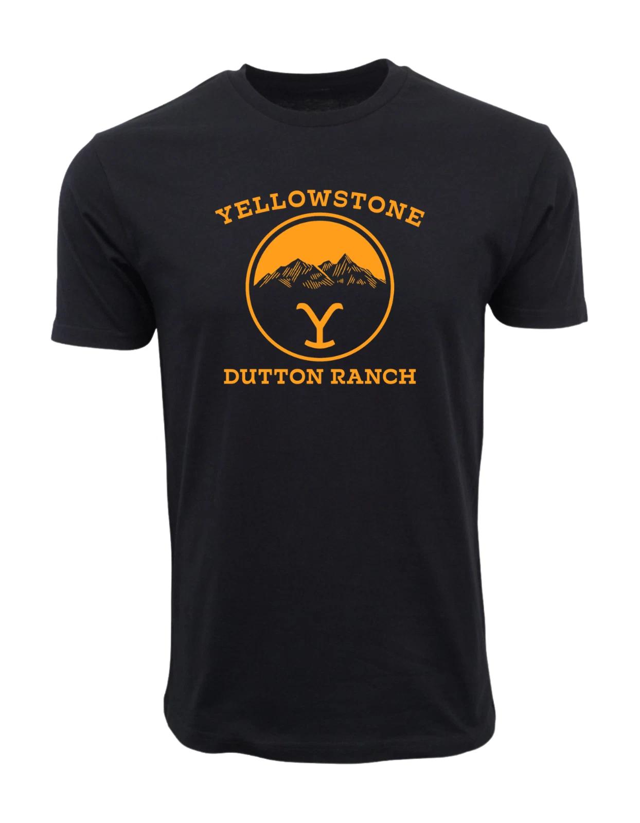 Unisex Adult Casual Graphic YELLOWSTONE DUTTON RANCH MONTANA LOGO T... S