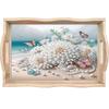 Diamond Painting Wooden Tray with Handle Diamond Art Painting Wooden Serving Tray Serving Platter for Home Dining and Parties