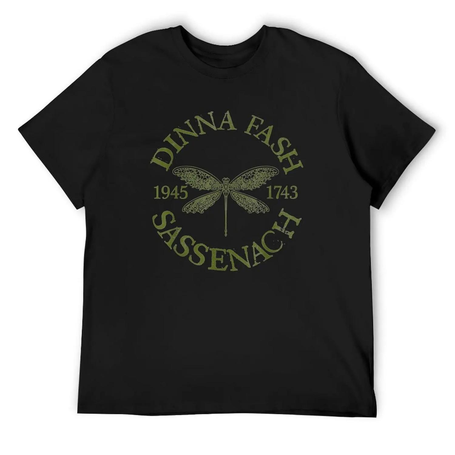 Dinna Fash Sassenach Dragonfly Outlander Green Design T-Shirt boys whites summer clothes customs clothing for men S