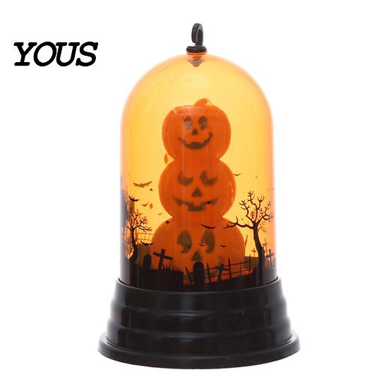 Halloween Pumpkin Lantern Lantern, Battery Operated LED Light, with Hanging Buckle, Home Ornament Durable Plastic Lighting, for Party Props