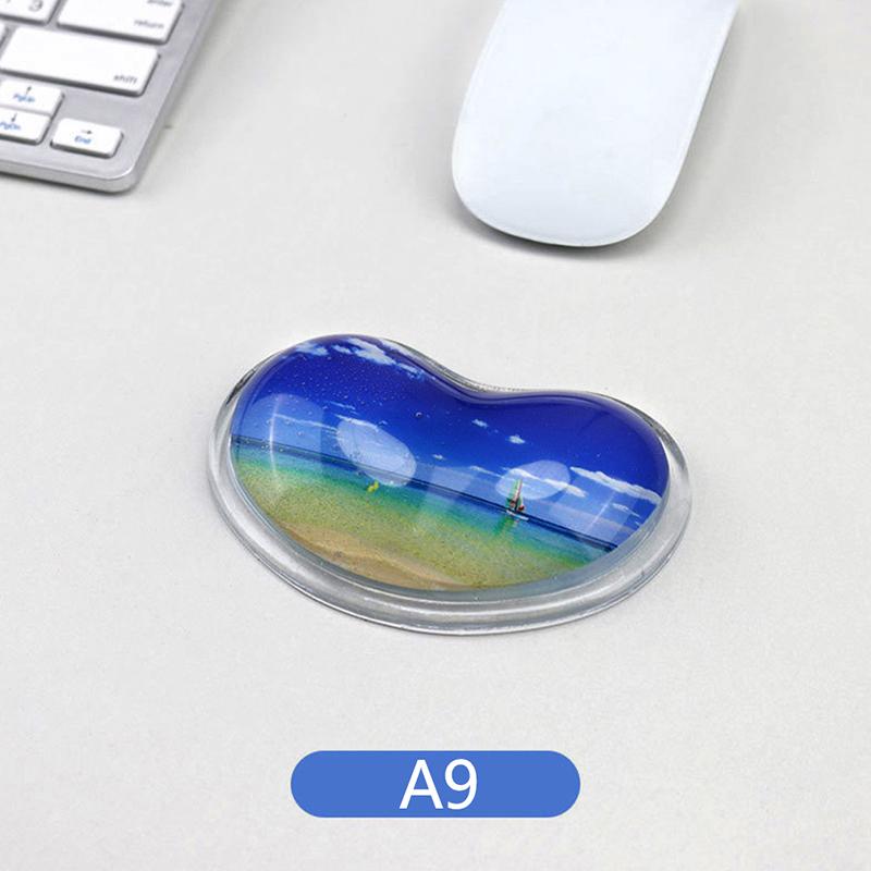 Quality Wavy Comfort Gel Computer Mouse Hand Wrist Rests Support Cushion Pad,Fashion Silicone Heart-Shaped Wrist Pad