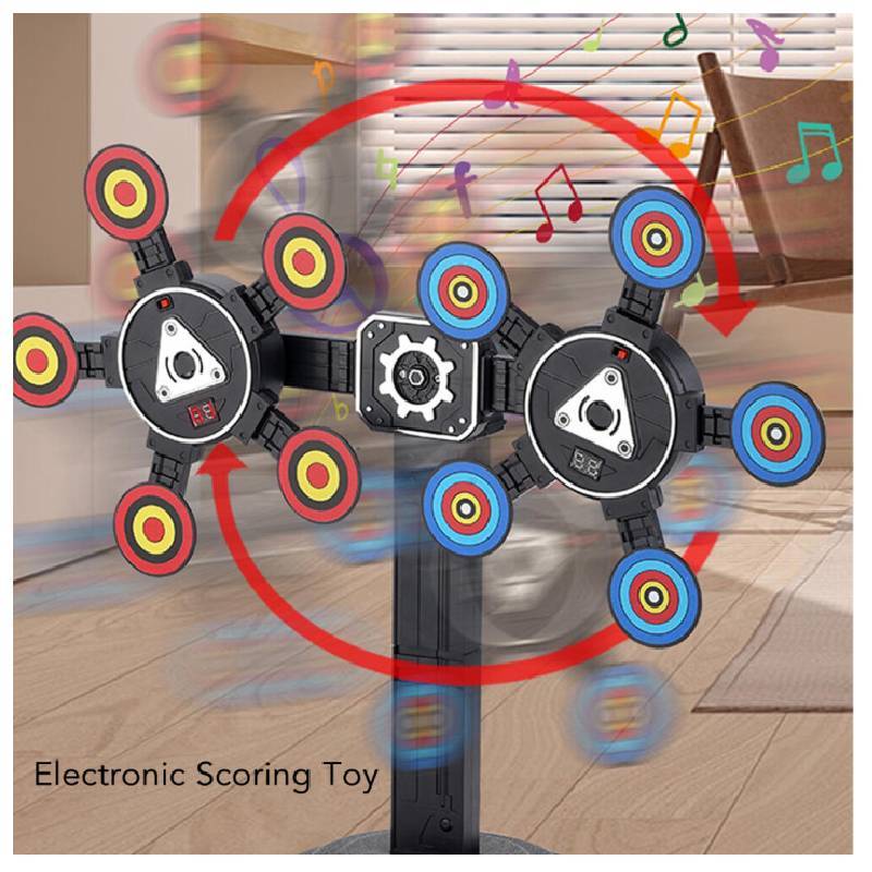 Childrens Electronic Autorecoil Shooting Target With Rotating Moving Target For Kids Play