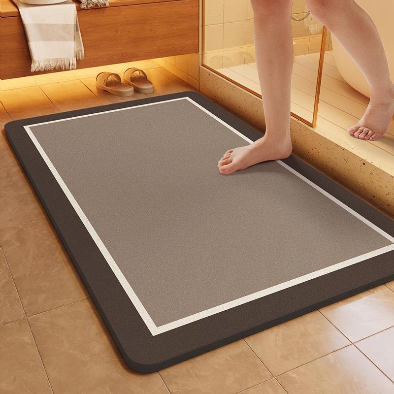 Soft diatom mud absorbent mat bathroom floor mat bathroom door thickened non-slip quick-drying foot mat door mat toilet carpet