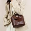 A Fashionable and Retro Hand-held Bucket Bag for Women A High-end and Versatile Single-shoulder Crossbody Bag