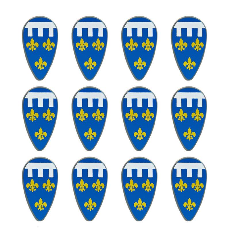 MOC Medieval Military Building Blocks Accessories Ancient Castle Knight Armor Viking Round Dragon Shield Flag Brick Toy Gift R62