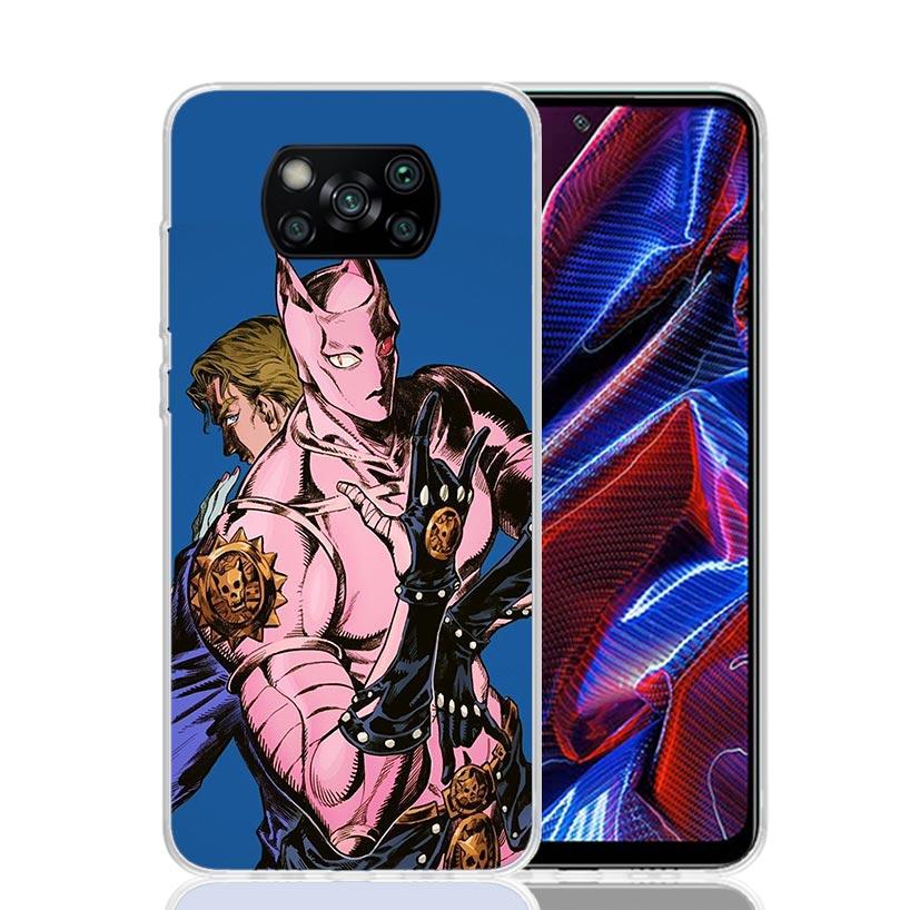 JoJo Adventure Killer Queen Phone Case For Xiaomi Poco X7 X6 X5 Pro F7 Ultra Redmi 15C 15 13 13C 12 12C 10 10A 10C 9 9A 9C 9T Co
