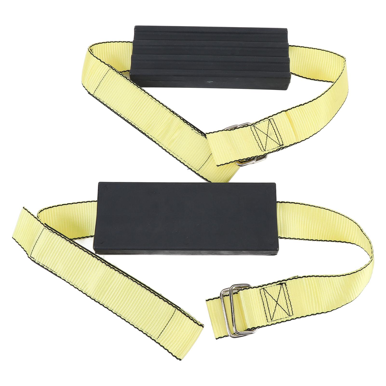 

2 шт. ремни тяги для шин с рабочими перчатками Эффективные противоскользящие аварийные ремни тяги для