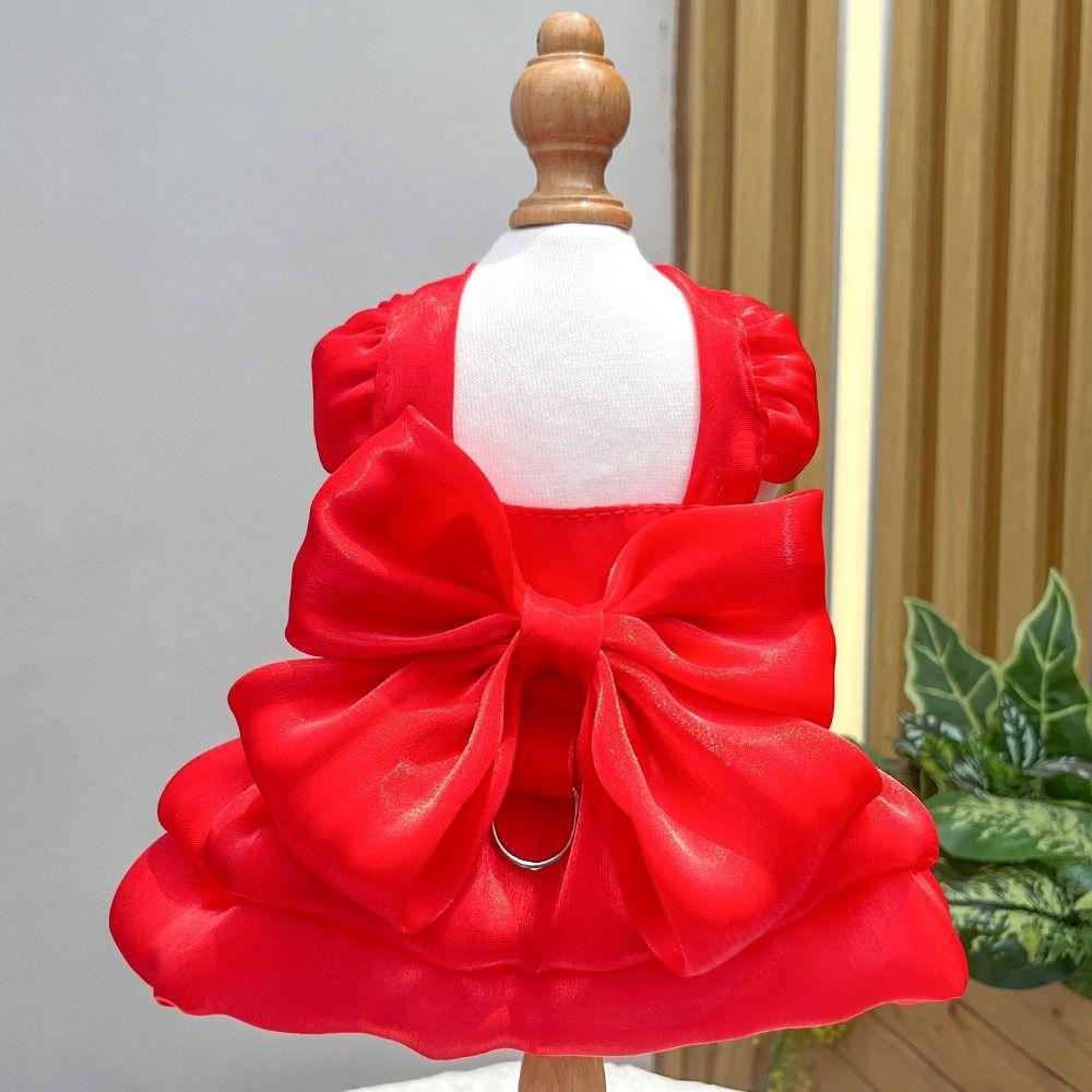 Lovely Pet Dog Clothes Creative Pet Bowknot Skirt Pet Princess Skirt  Dress Up Accessories