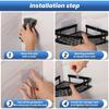 1 Pcs Bathroom Accessories Aluminium Heavy Duty Self Adhesive Bathroom Corner Shelf for Wall, Multipurpose Wall Mounted Bathroom Organiser,