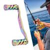 Lure Fishing Reel Handle Aluminum Alloy Baitcasting Reel Modified Double Rocker Arm Handle Grip Spiral Texture Colorful Finish 110mm