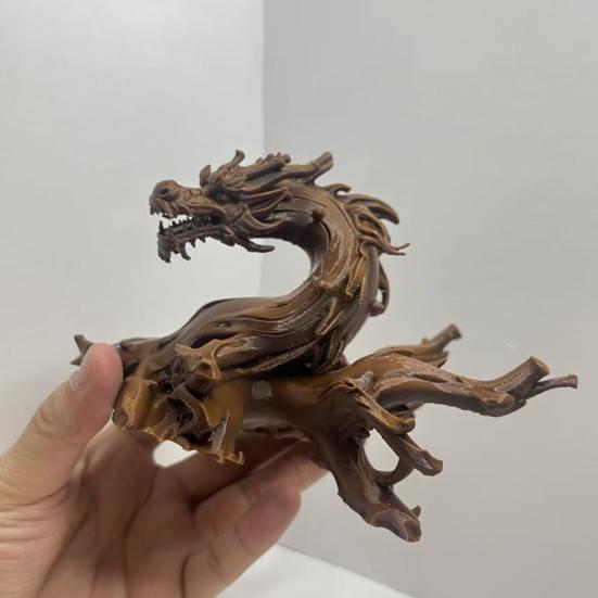 3D Printed Chinese Dragon Ornament, Dragon Fish Tank Decoration, Desktop Dragon Sculpture, Creative Dragon Figurine for Aquarium And Home Decor