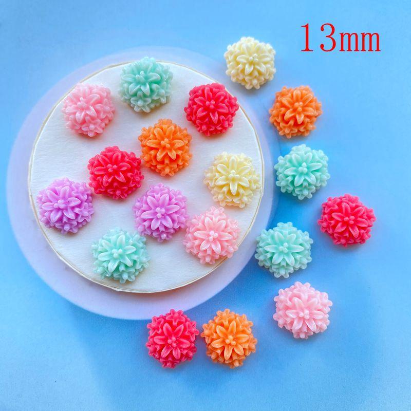 30Pcs Kawaii Cute Mixed Flowers Flat Back Resin Cabochons Scrapbooking DIY Jewelry Craft Decoration Accessorie E199