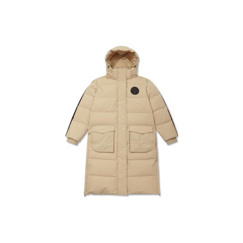 

Женская куртка пуховик Levis FW22 однотонная средней длины с капюшоном и длинными рукавами, верхняя одежда, хаки A5178-0001 L