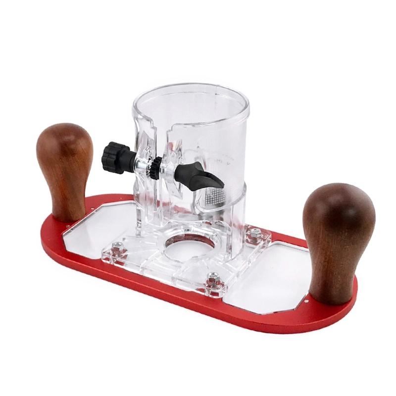 

Aluminum Acrylic Woodworkin Edges Trimmers Base Stabilizers For Precise Control Clear Visibility Router Accessories Tool червоний